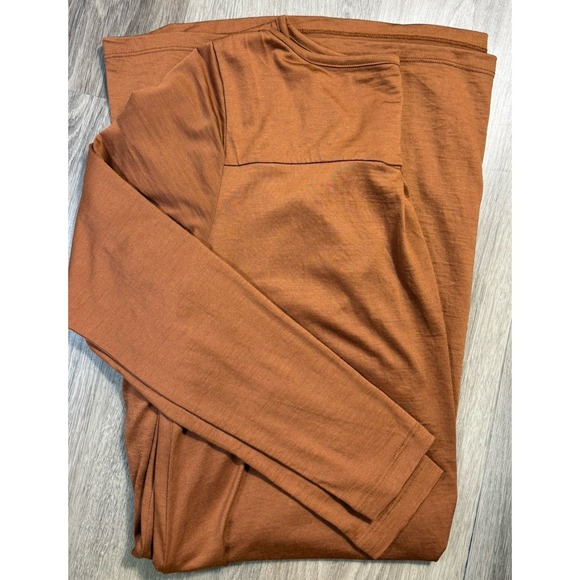 Wool& Rowena Medium Long Swing Dress Merino Wool Pocket Capsule Terracotta - Picture 7 of 7